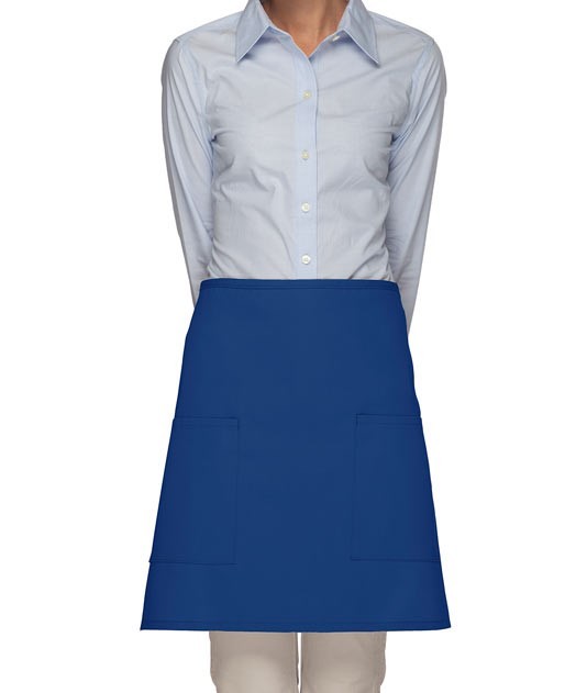 Royal Blue Mid Length Waist Aprons